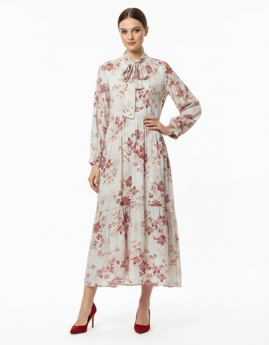 Randa Floral Maxi Dress – V-Neck  Elora
