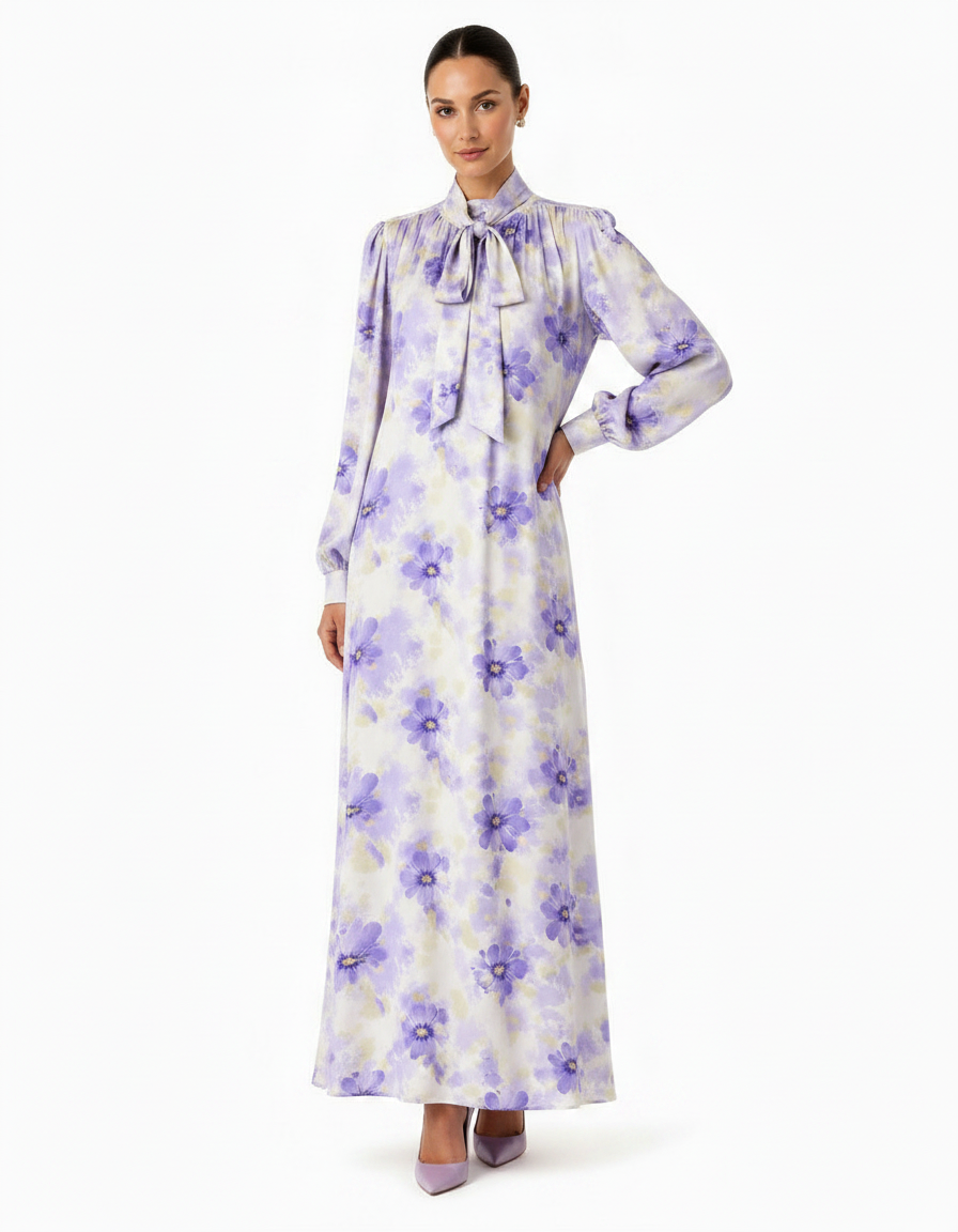 Reem Floral Maxi Dress – Long Sleeve  Elora