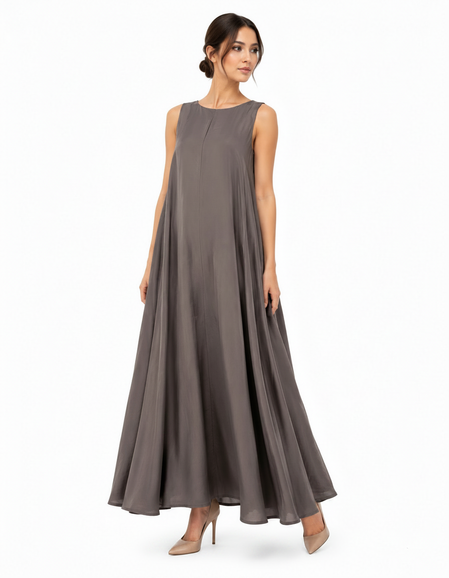 Arwa Viscose Maxi Dress – Sleeveless  Elora
