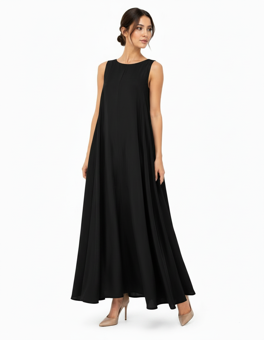 Arwa Viscose Maxi Dress – Sleeveless  Elora