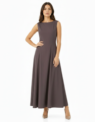 Asma Cotton Maxi Dress – Slim Fit Sleeveless  Elora