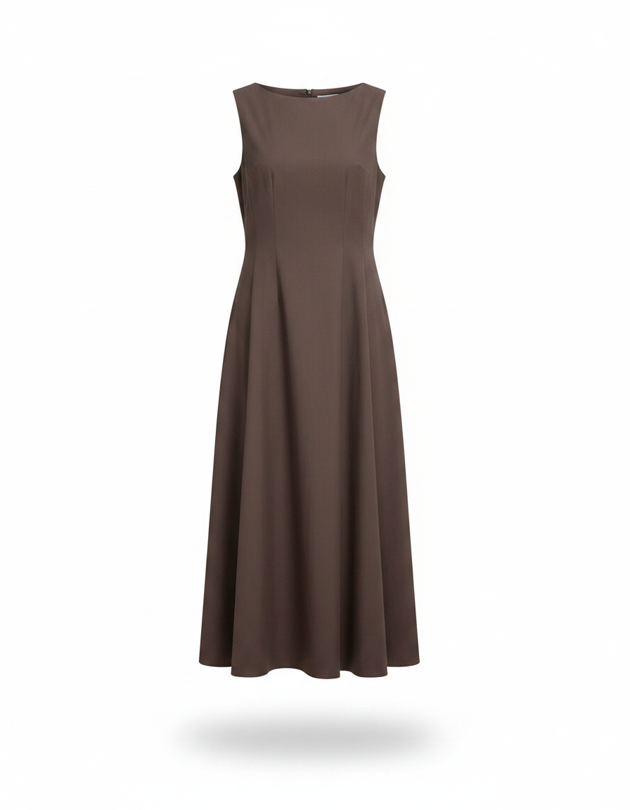 Asma Cotton Maxi Dress – Slim Fit Sleeveless  Elora