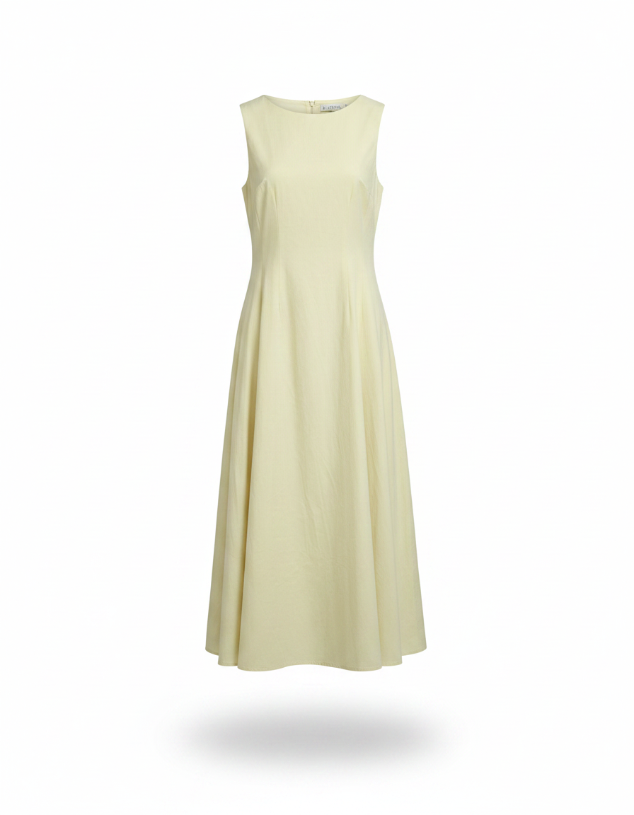 Asma Cotton Maxi Dress – Slim Fit Sleeveless  Elora