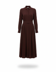 Aseel Cotton Maxi Dress – Button-Front Collared  Elora
