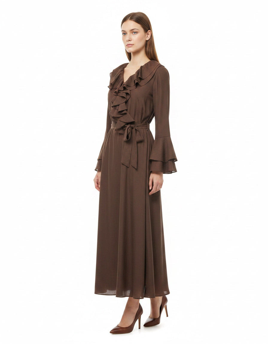 Batoul Everyday Maxi Dress – Pull-On V-Neck  Elora