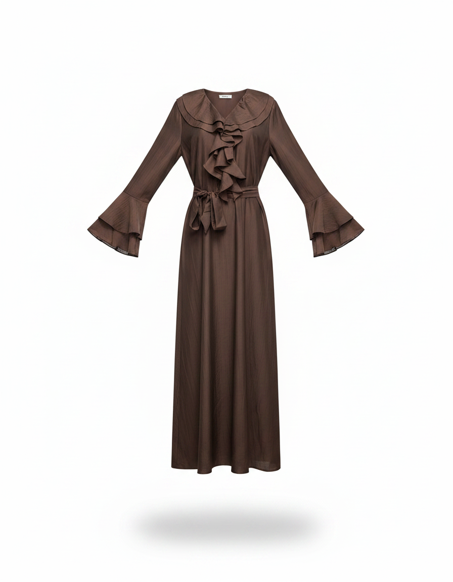 Batoul Everyday Maxi Dress – Pull-On V-Neck  Elora