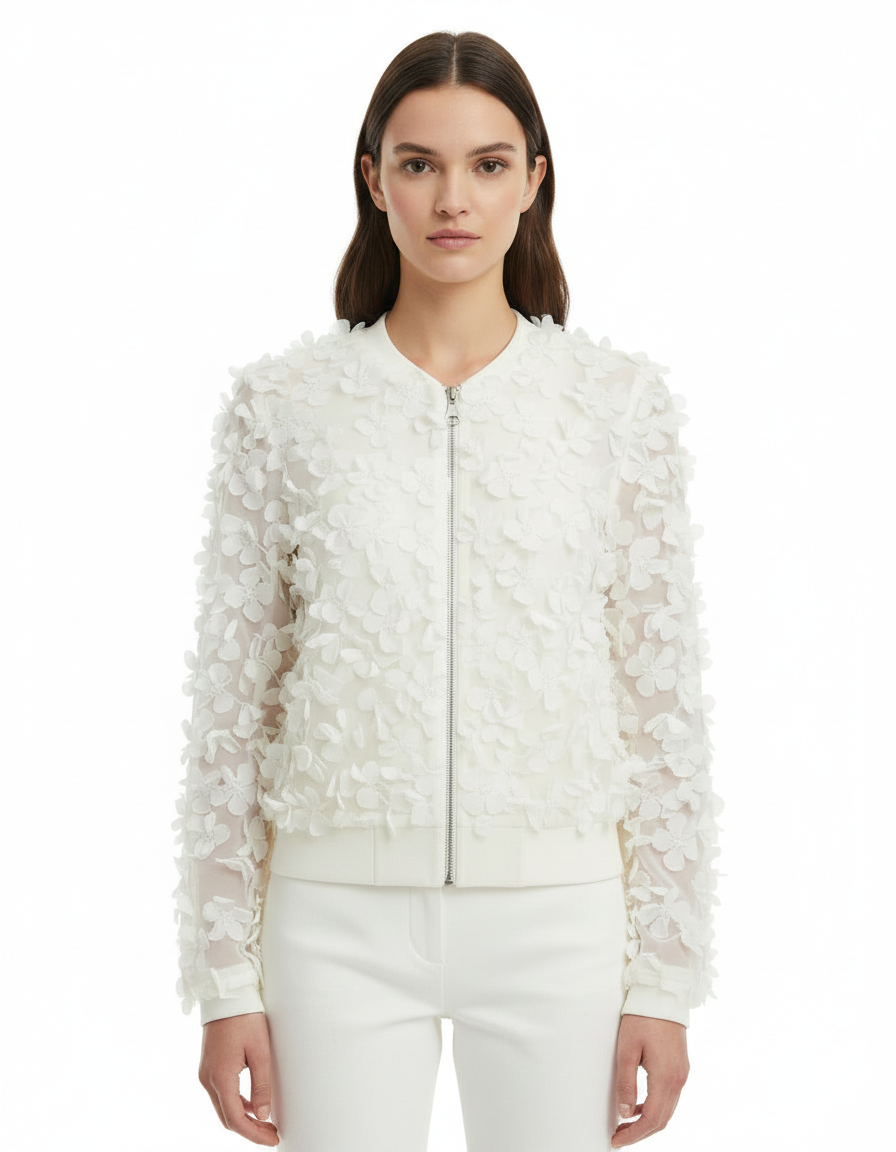Basma Elegant Cropped Jacket – Long Sleeve  Elora