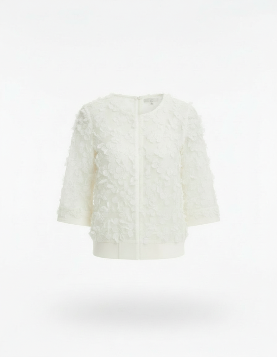 Basma Elegant Cropped Jacket – Long Sleeve  Elora