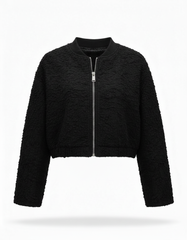 Haifa Leaf Print Cropped Jacket – Long Sleeve  Elora