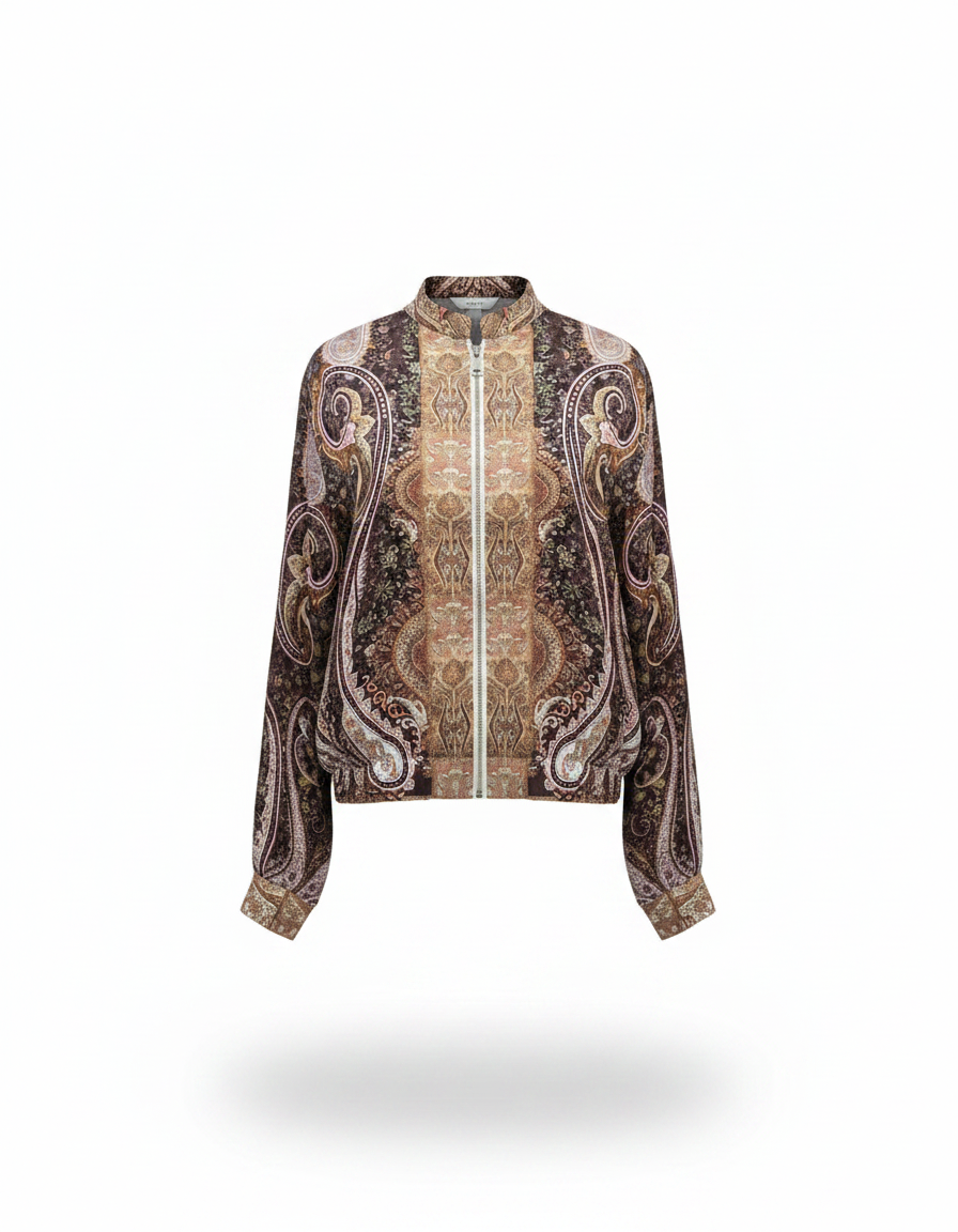 Ibtisam Paisley Cropped Jacket – Long Sleeve  Elora