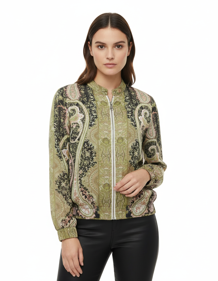 Ibtisam Paisley Cropped Jacket – Long Sleeve  Elora
