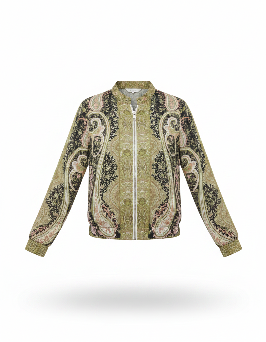 Ibtisam Paisley Cropped Jacket – Long Sleeve  Elora