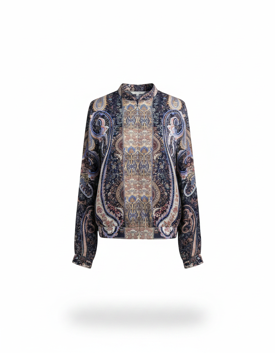 Ibtisam Paisley Cropped Jacket – Long Sleeve  Elora