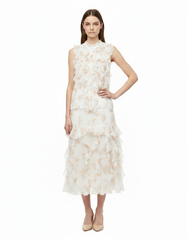 Dima Floral Co-ord Set – Button-Front Sleeveless  Elora