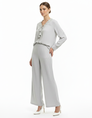Dalia Cotton Co-ord Set – Button-Front Boat Neck  Elora