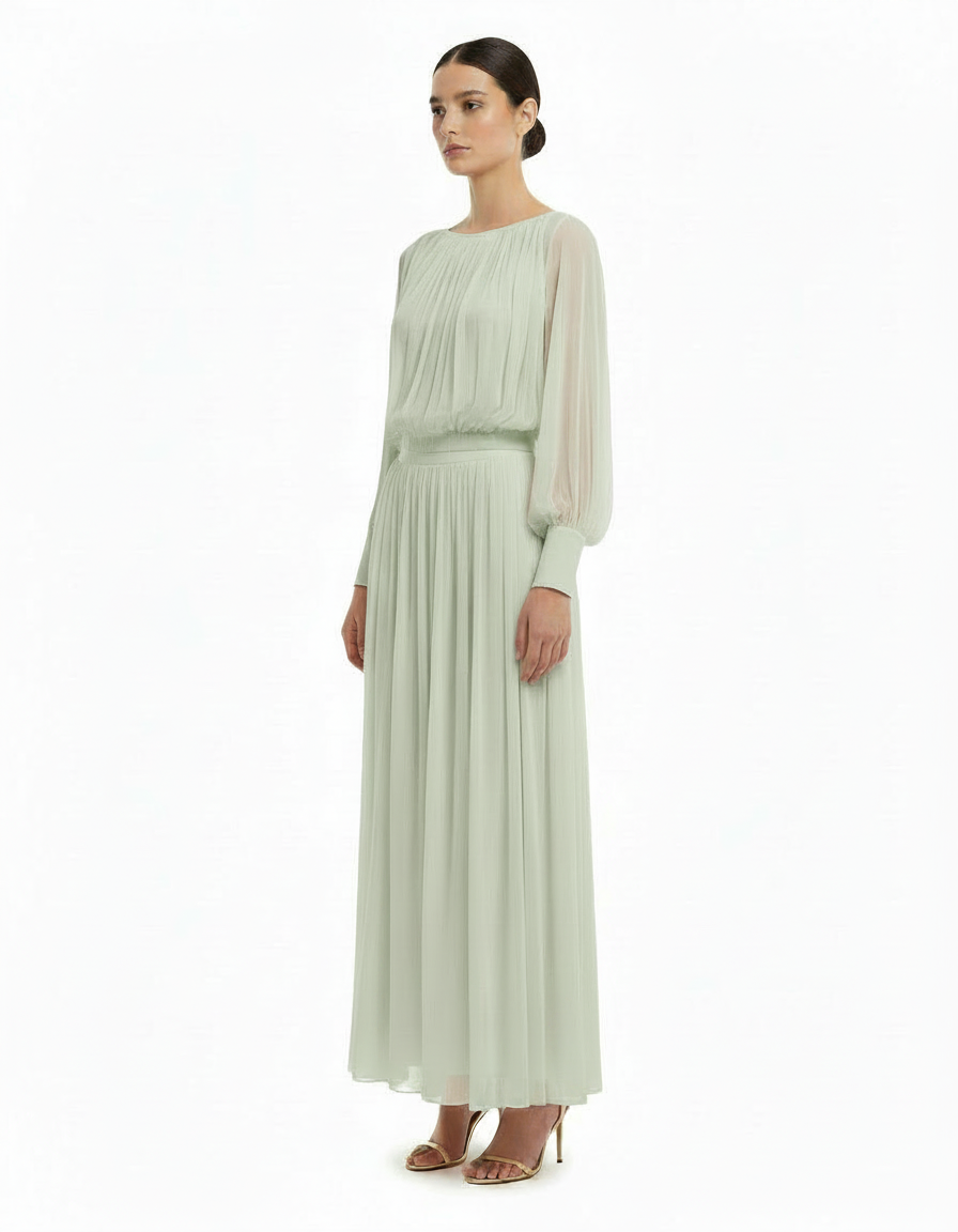 Habiba Elegant Cropped Co-ord Set – Boat Neck  Elora