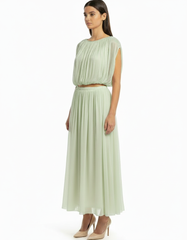 Habiba Elegant Cropped Co-ord Set – Boat Neck  Elora