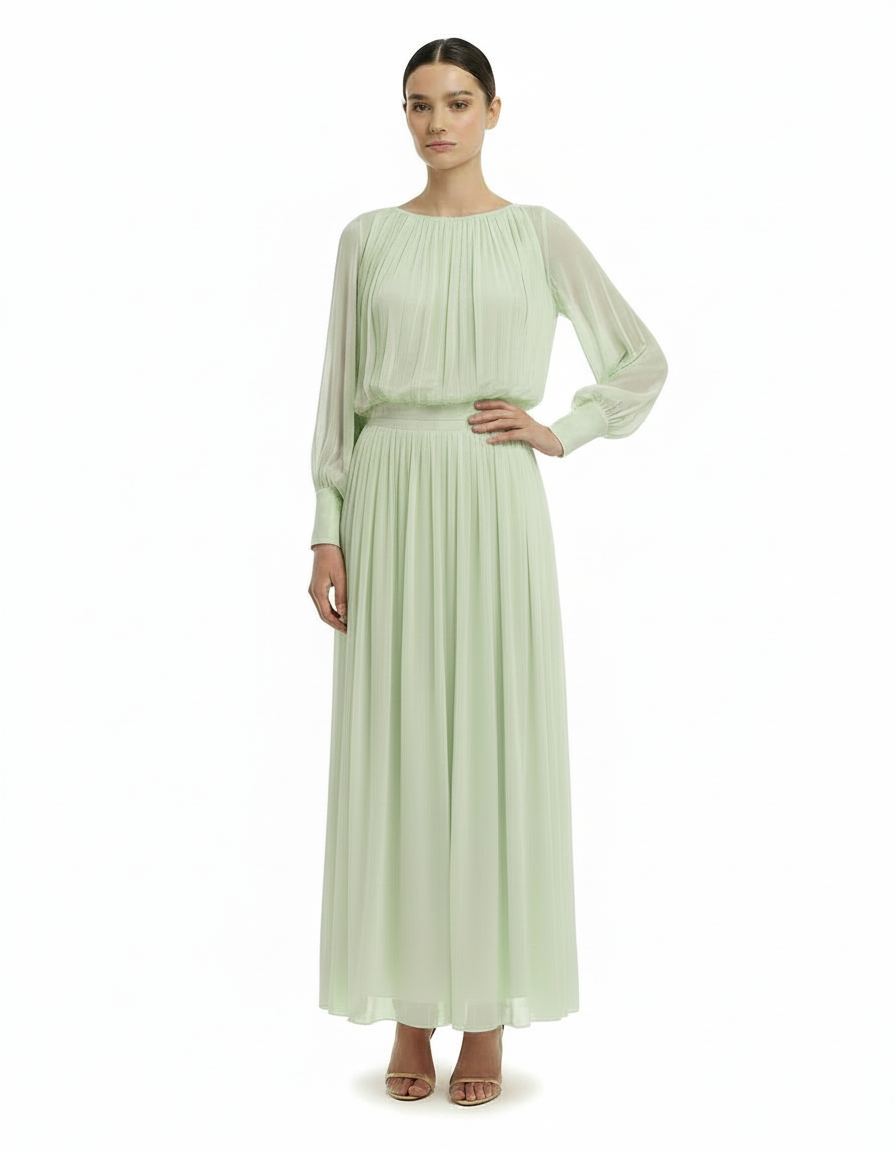 Habiba Elegant Cropped Co-ord Set – Boat Neck  Elora