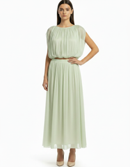 Habiba Elegant Cropped Co-ord Set – Boat Neck  Elora