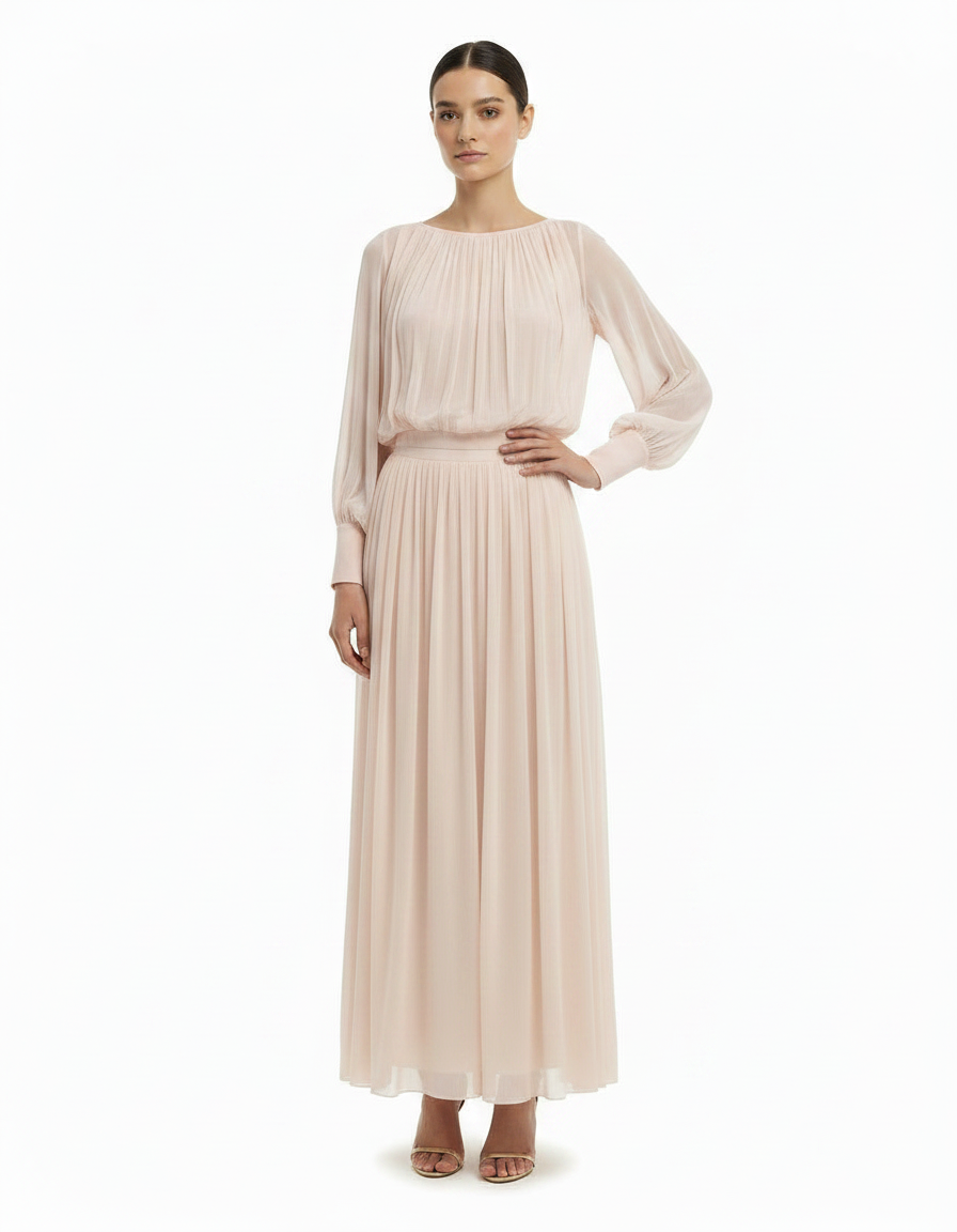 Habiba Elegant Cropped Co-ord Set – Boat Neck  Elora