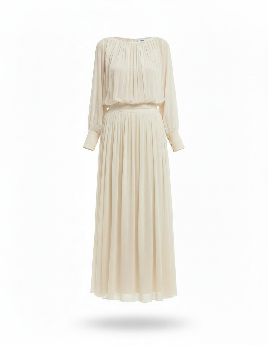 Habiba Elegant Cropped Co-ord Set – Boat Neck  Elora
