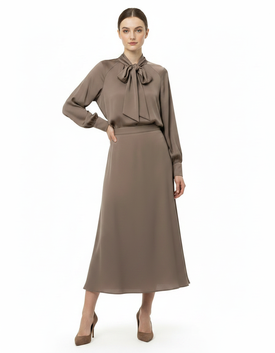 Widad Boho Co-ord Set – Button-Front Long Sleeve  Elora