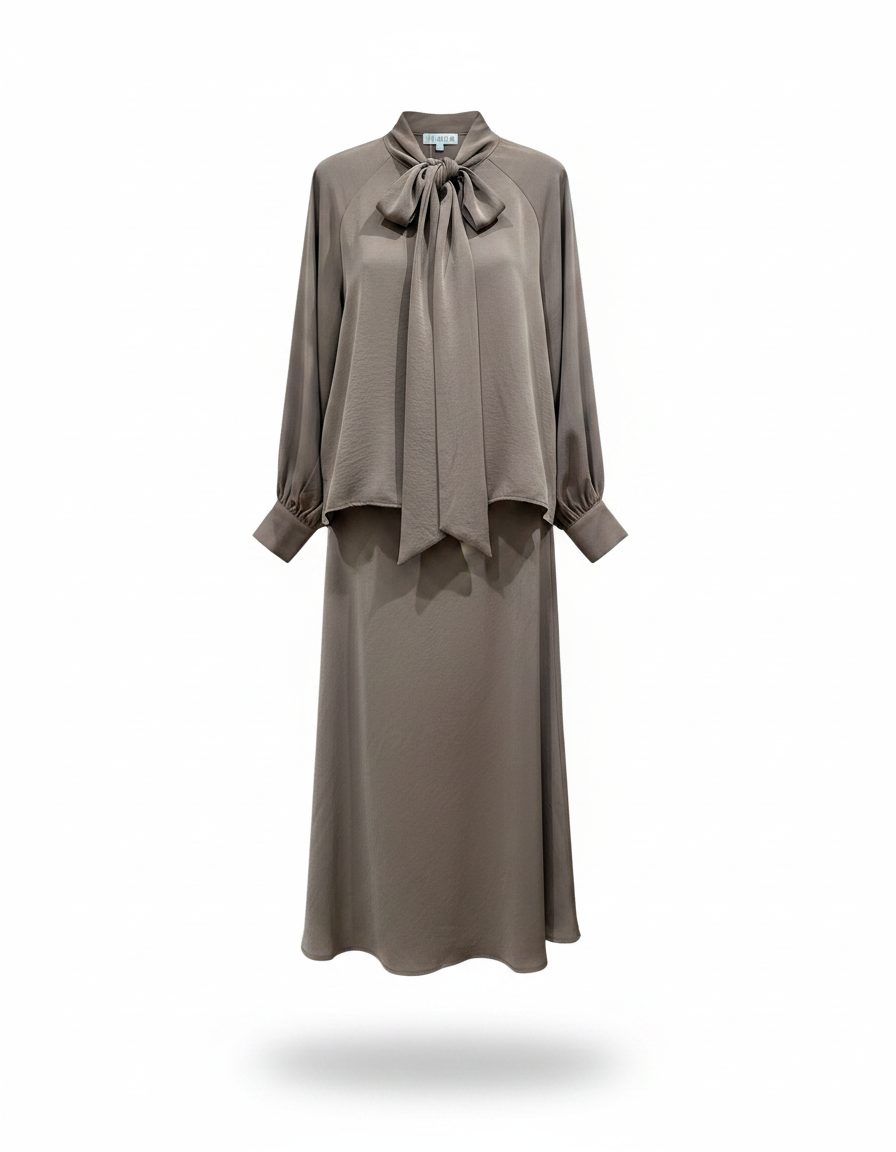 Widad Boho Co-ord Set – Button-Front Long Sleeve  Elora