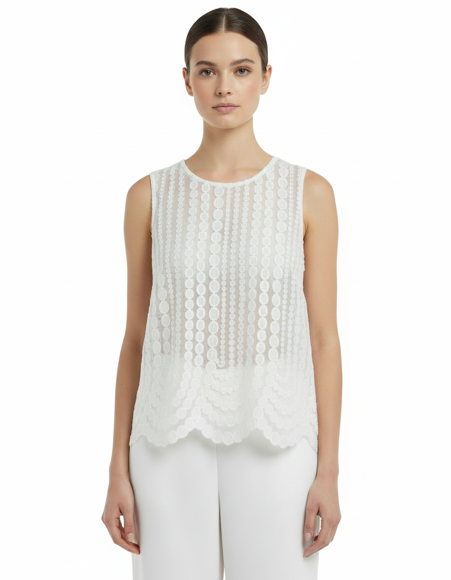 Sleeveless Blouse  Voile