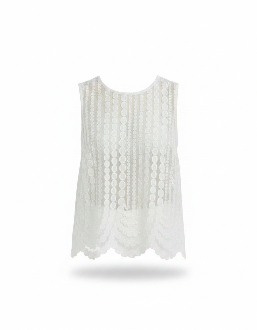 Sleeveless Blouse  Voile