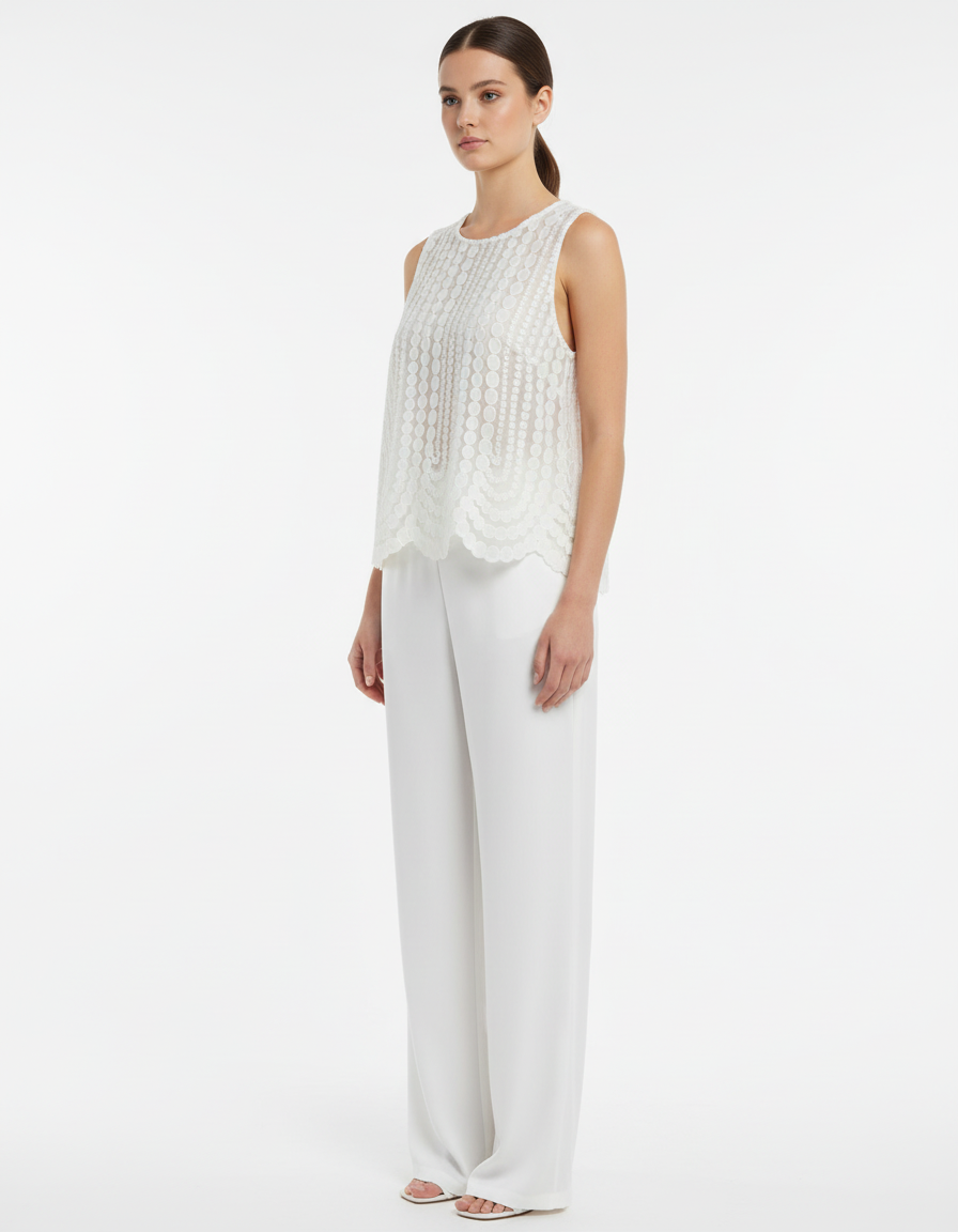 Sleeveless Blouse  Voile