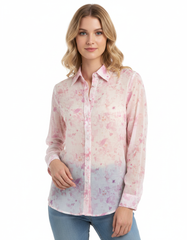Malak Floral Shirt – Button-Front Collared  Elora