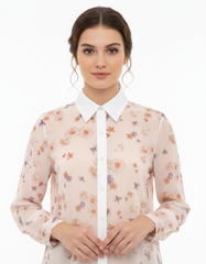 Hind Floral Shirt – Button-Front Collared  Elora