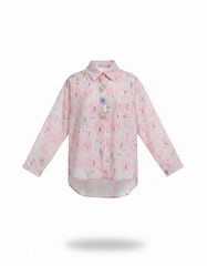 Wardah Floral Shirt – Button-Front Collared  Elora