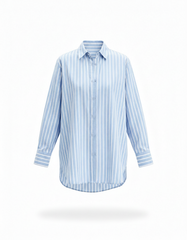 Sireen Striped Shirt – Button-Front Collared  Elora
