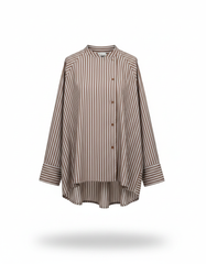 Tamara Striped Shirt – Button-Front Long Sleeve  Elora