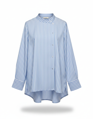 Tamara Striped Shirt – Button-Front Long Sleeve  Elora