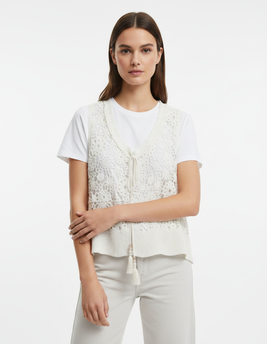 Tshirt with Knitted Vest  Elora