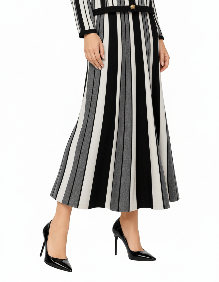 Jinan Striped Skirt – Pull-On  Elora