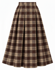 Saja Plaid Maxi Skirt – Pull-On  Elora