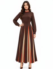 Kawthar Viscose Maxi Dress – Pull-On Long Sleeve  Elora