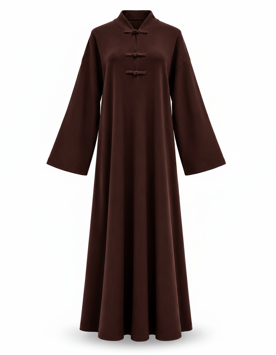 Farha Viscose Maxi Dress – Long Sleeve  Elora