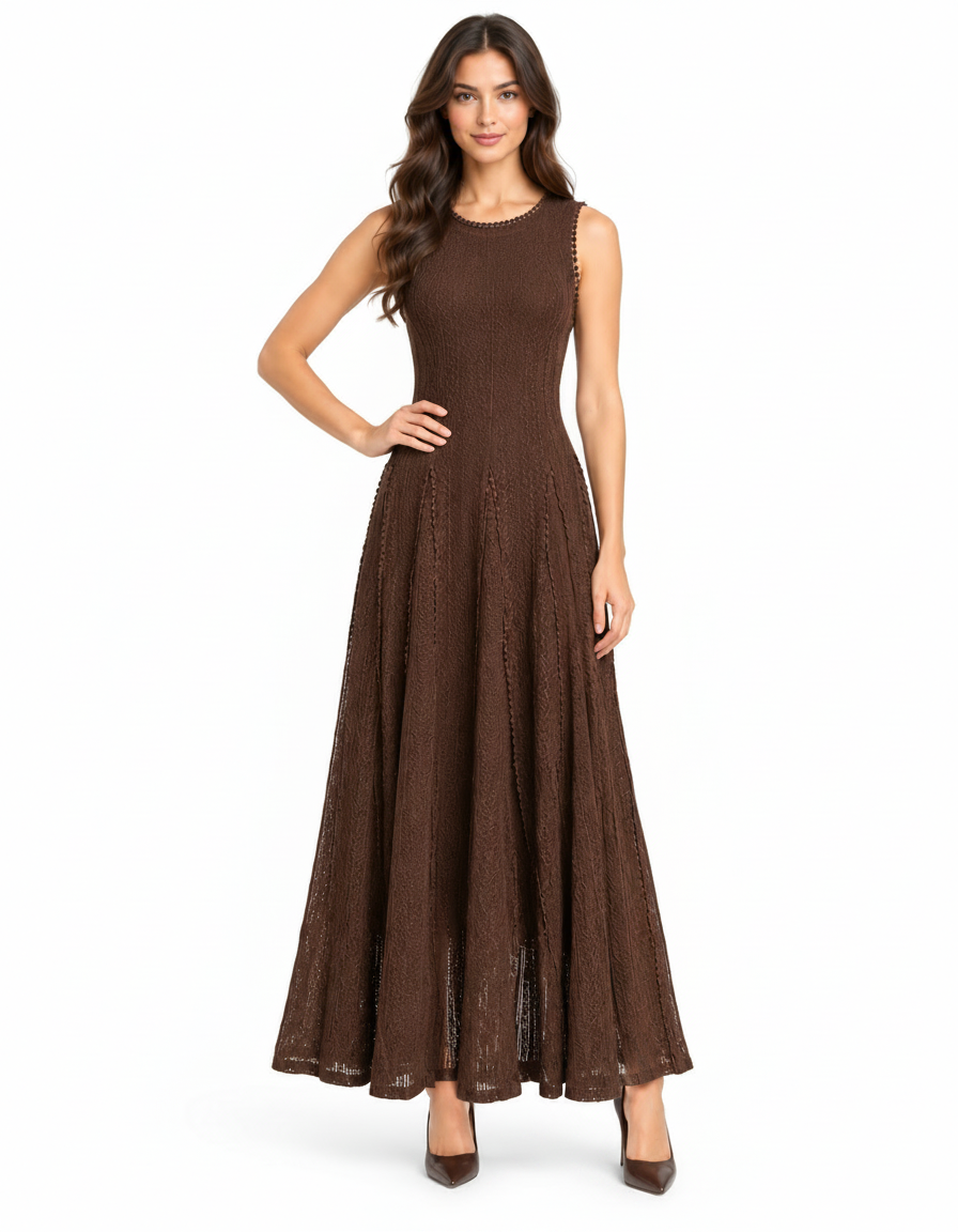 Amaal Knitted Dress – Slim Fit Sleeveless  Elora