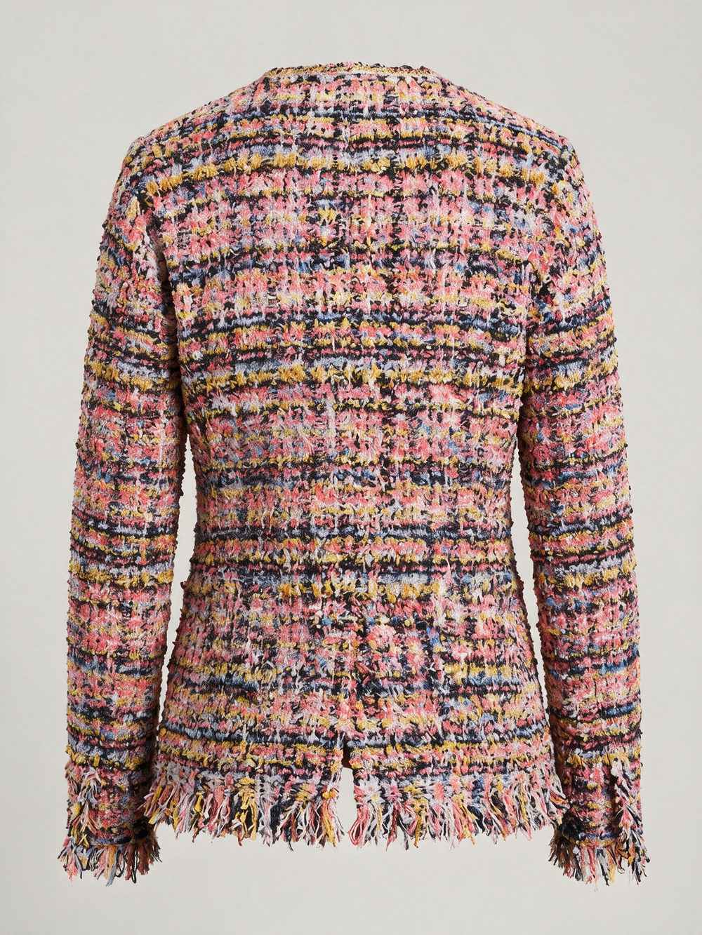 Lamya Striped Blazer – Button-Front Long Sleeve  Elora