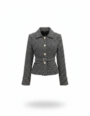 Ibtihal Elegant Midi Jacket – Button-Front Long Sleeve