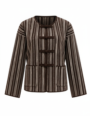 Raneem Plaid Jacket – Boat Neck  Elora