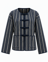 Raneem Plaid Jacket – Boat Neck  Elora
