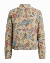 Razan Floral Jacket – Button-Front Long Sleeve  Elora
