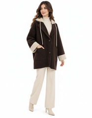Salsabil Everyday Midi Jacket – Button-Front V-Neck  Elora