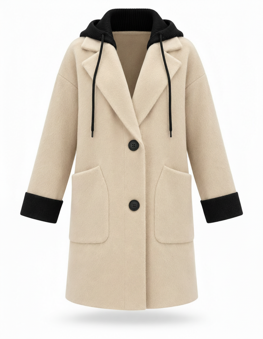 Salsabil Everyday Midi Jacket – Button-Front V-Neck  Elora