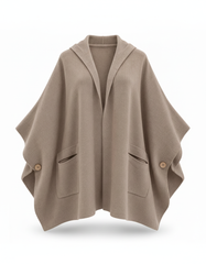 Siham Viscose Jacket – Open-Front Hooded  Elora